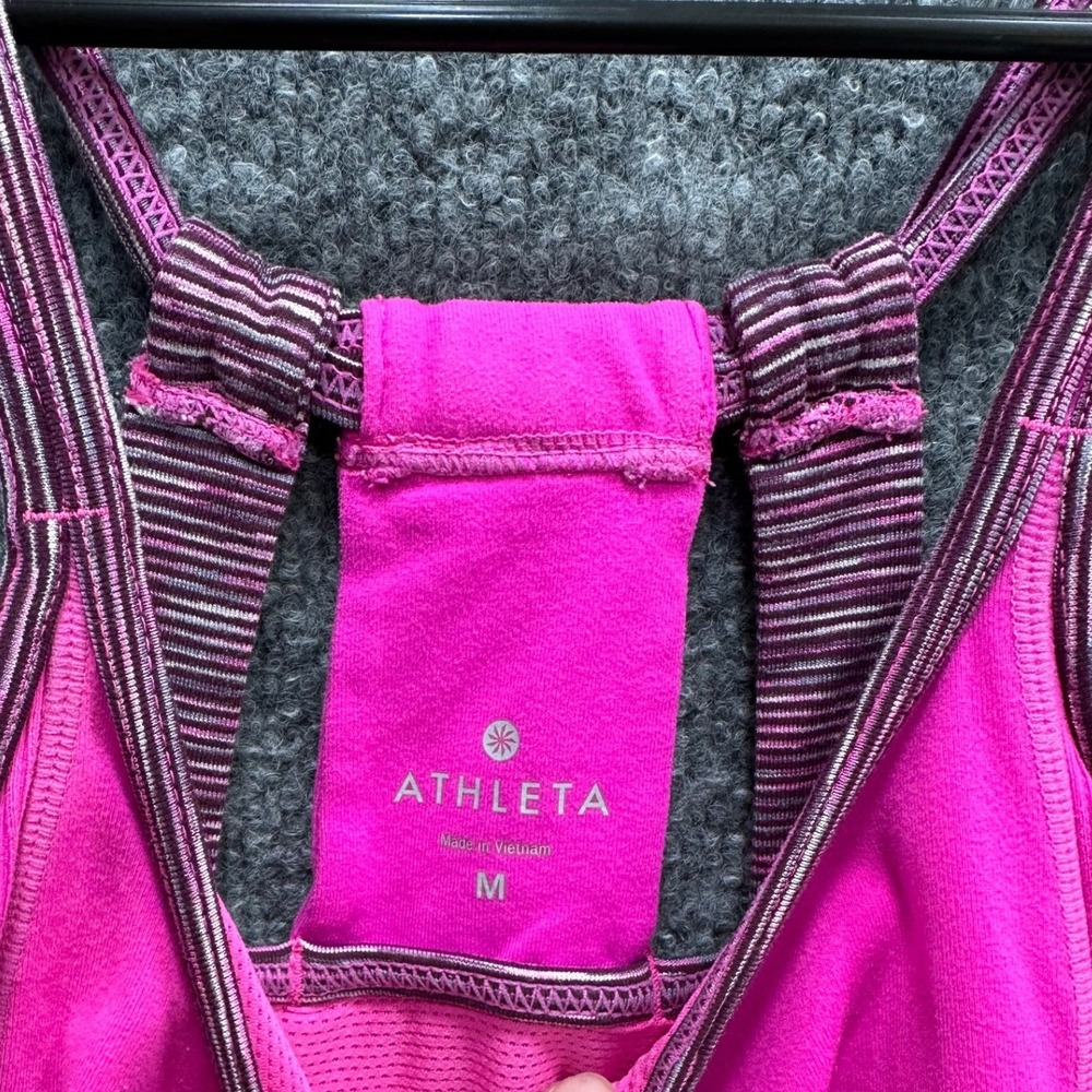 Athleta Prasada Womens Pink Racerback Athletic Tank Top, Size M - Picture 3 of 9
